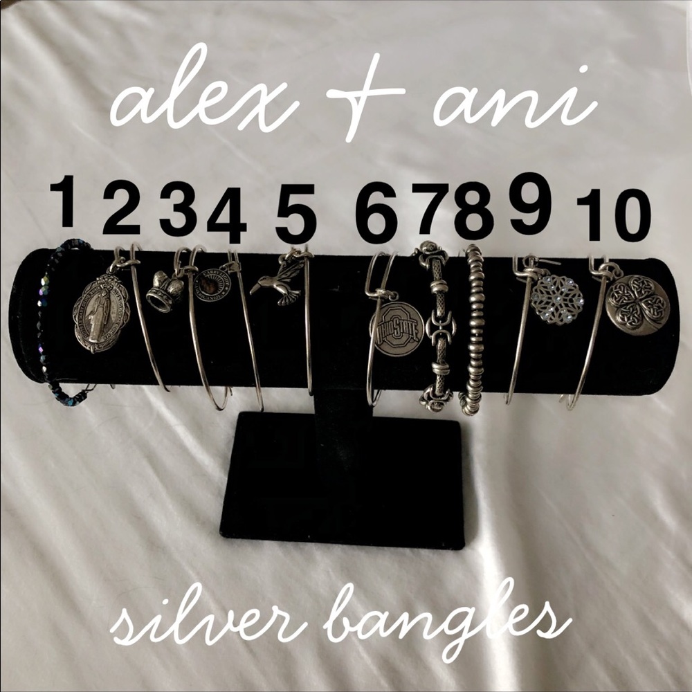 silver alex & ani bangles!